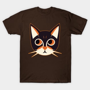 Black cat looking to side T-Shirt